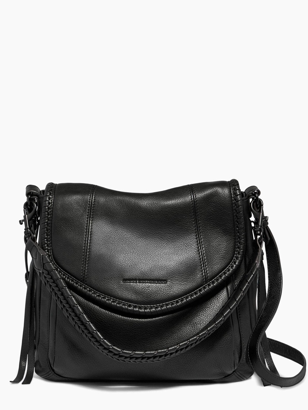 AIMEE KESTENBERG | All For Love black pebbled leather convertible shoulder bag